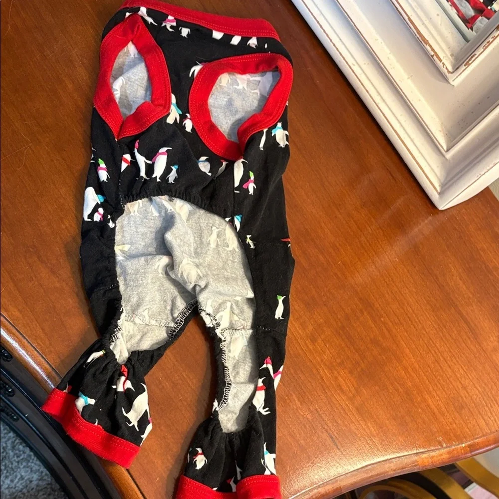 Wondershop Black and Red Dog PJ with Penguin Design small